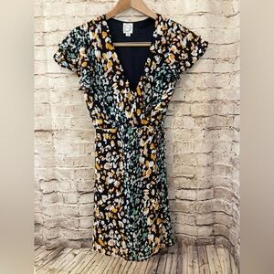 Floral Print V-Neck Dress
